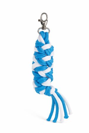 Cablu pentru Hobby Horse realizat din sfoară dublă - alb - turcoaz