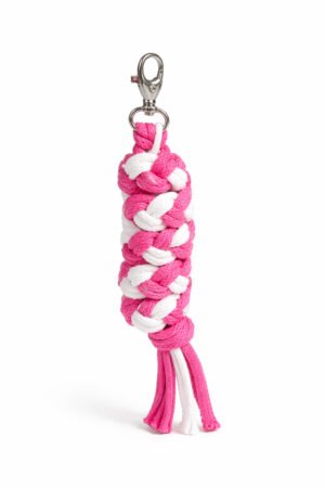 Cablu pentru Hobby Horse realizat din sfoară dublă - alb-roz închis