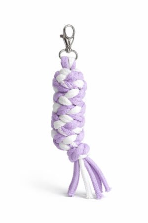 Cablu pentru Hobby Horse realizat din sfoară dublă - alb-mov